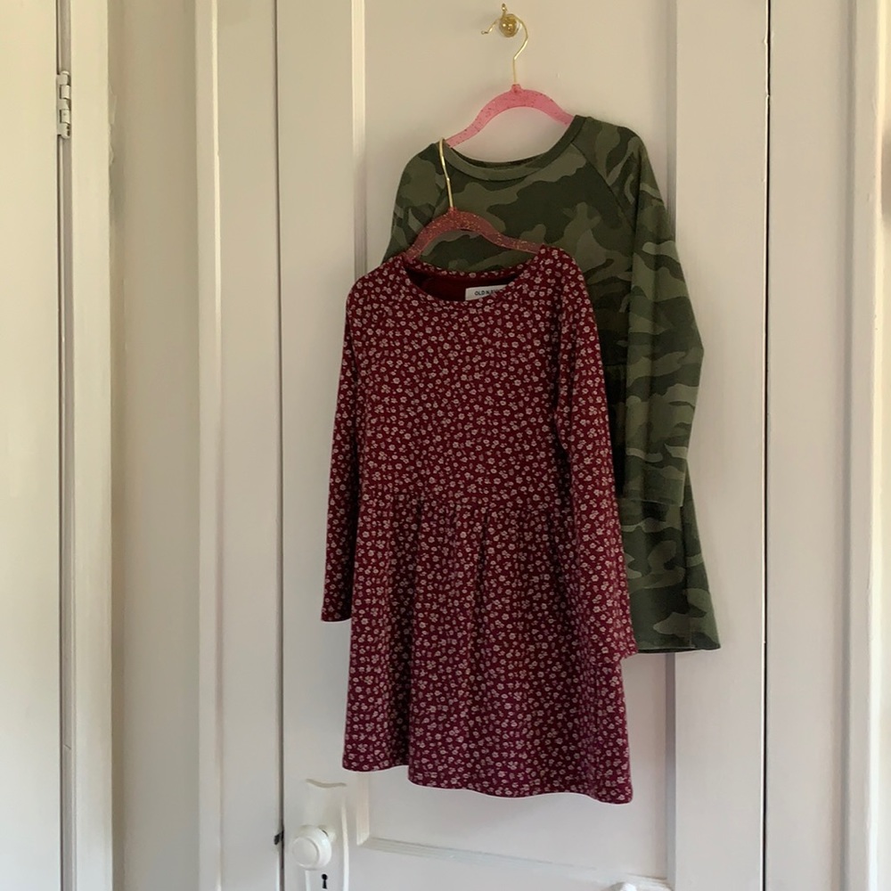 Set of two girls old navy sweatshirt dresses